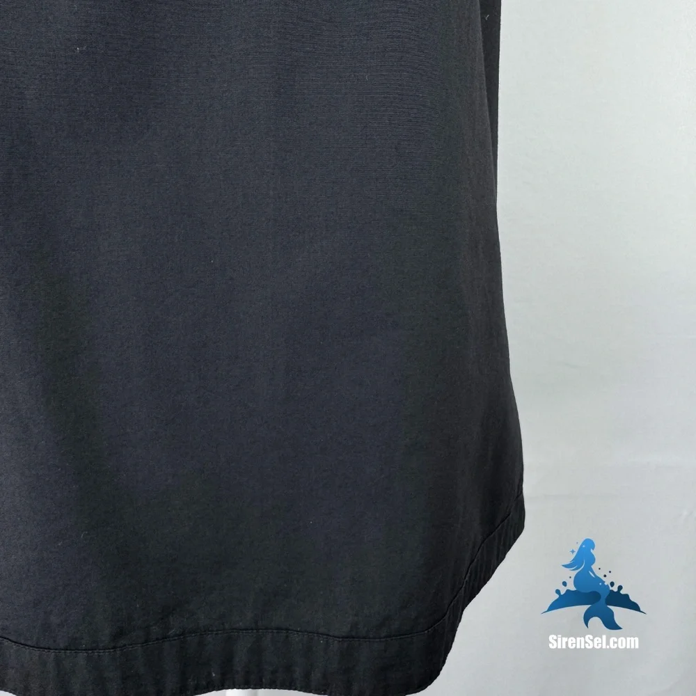 1274 J.Crew Pleated Ruffle Neck Sleeveless Blouse – Size 2 – Black